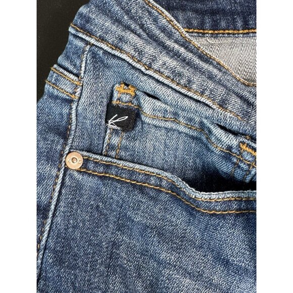 KanCan Cora Mid Rise Skinny Jeans Dark Wash Women's 13/30 Distressed - Picture 9 of 13